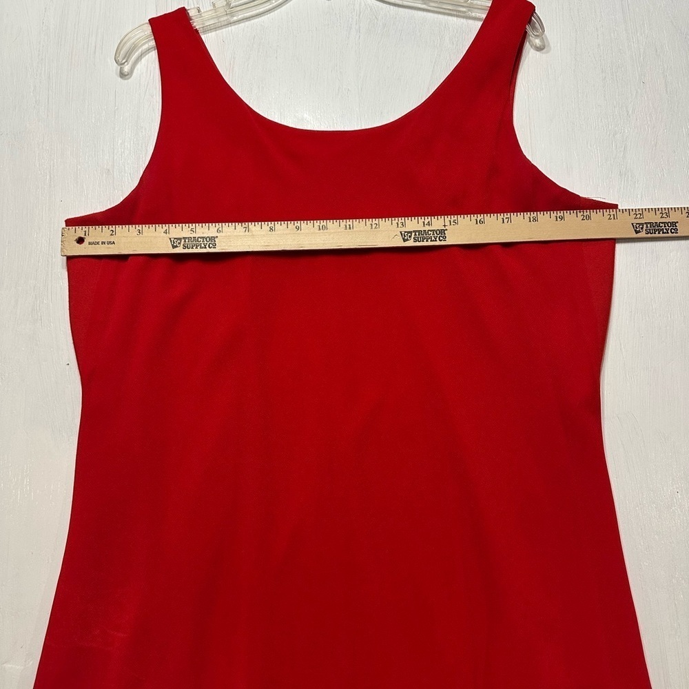 Vtg 80s Cattiva Saks Fifth Avenue Red Tiered Ruffle Dress Jacket Set Sz 12 USA - Picture 3 of 12